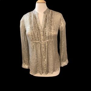 Chico’s Gold faux snakeskin Top